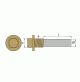 Anode For Engine Complete with brass plug for Serie Yanmar - 12.7mm-0.50" - 801321T - RKCV 